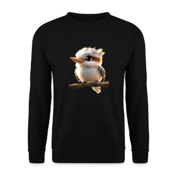 Kookaburra Jägerliest Lachender Hans Süßer Vogel - Unisex Pullover - Schwarz - Vorne - Alina (178cm) & Michal (187cm)