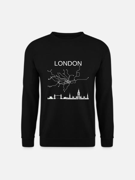 LONDON City - Unisex Pullover - Schwarz