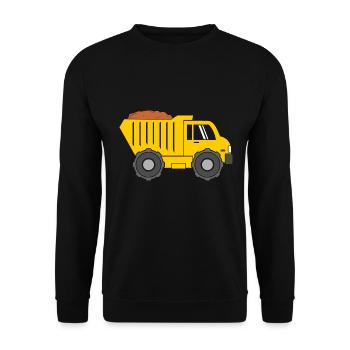 Laster LKW - Unisex Pullover - Schwarz - Vorne - Alina (178cm) & Michal (187cm)