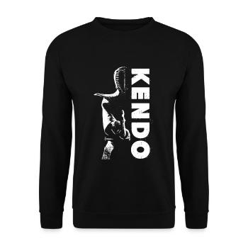 Furchtloses Kendo Schwerttraining - Unisex Pullover - Schwarz - Vorne - Alina (178cm) & Michal (187cm)