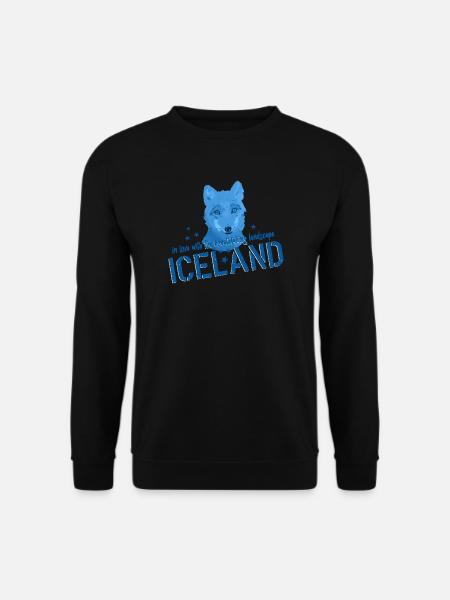 Iceland fox Island - Unisex Pullover - Schwarz