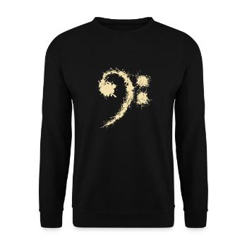 Bass Clef Vintage - Cadeau d'amateurs de musique drôle - Sweat-shirt Unisexe - noir - Devant - Alina (178cm) & Michal (187cm)