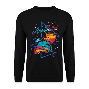 Umsichtiger Anästhesist Operationssaal - Unisex Pullover - Schwarz - Vorne - Alina (178cm) & Michal (187cm)