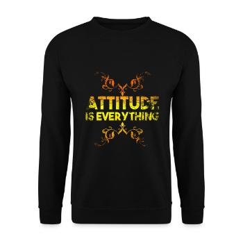 Attitude Is Everything - Unisex Pullover - Schwarz - Vorne - Alina (178cm) & Michal (187cm)