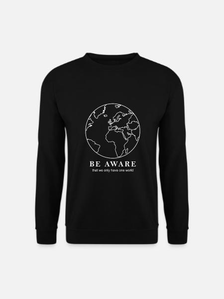 World map outline - Unisex Sweatshirt - black