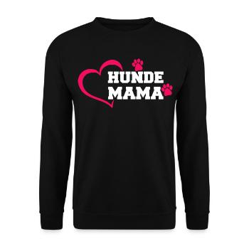 Hunde Mama - Unisex Pullover - Schwarz - Vorne - Alina (178cm) & Michal (187cm)