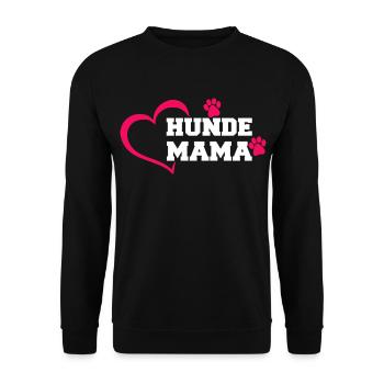 Hunde Mama - Unisex Pullover - Schwarz - Vorne - Alina (178cm) & Michal (187cm)
