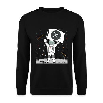 Moon XRP - Unisex Pullover - Schwarz - Vorne - Alina (178cm) & Michal (187cm)