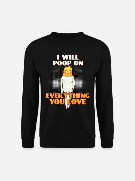 Nymphensittich Lustig Spruch Vogel - Unisex Pullover - Schwarz