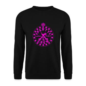 Ladies Night Party Crew Logo - Unisex Sweatshirt - black - Front - Alina (178cm) & Michal (187cm)