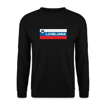 Ljubljana City dans le drapeau slovène - Sweat-shirt Unisexe - noir - Devant - Alina (178cm) & Michal (187cm)