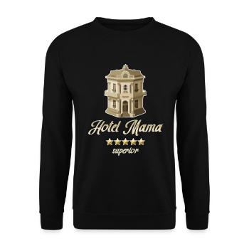 Hotel Mama Deluxe 5 Sterne - Unisex Pullover - Schwarz - Vorne - Alina (178cm) & Michal (187cm)