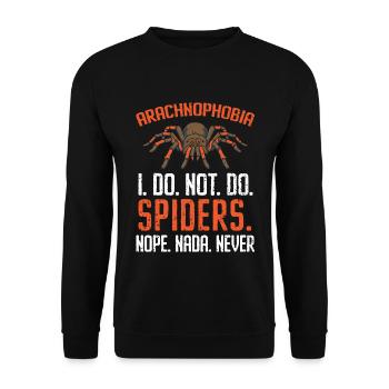 Spinnenliebhaber Spinnenflüsterer Arachnide Tarant - Unisex Pullover - Schwarz - Vorne - Alina (178cm) & Michal (187cm)