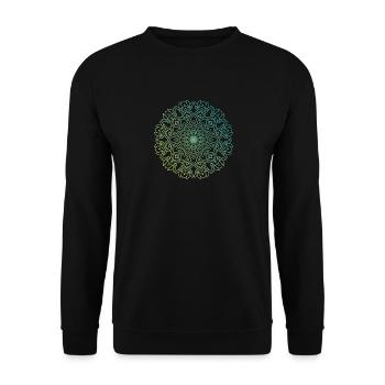 Mandala - Unisex Pullover - Schwarz - Vorne - Alina (178cm) & Michal (187cm)