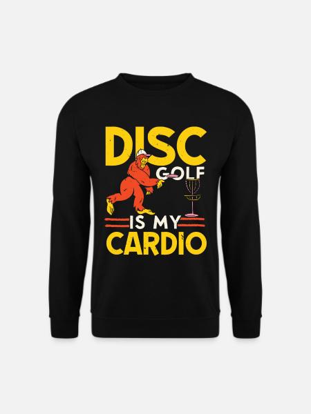Scheibengolf ist mein Kardiotraining Freizeit-Werf - Unisex Pullover - Schwarz