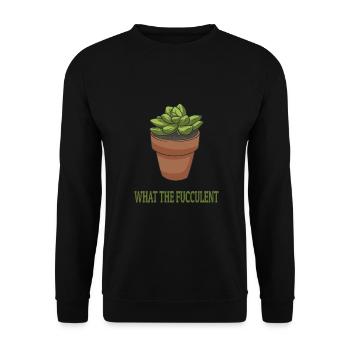 Sukkulente Pflanzen - Unisex Pullover - Schwarz - Vorne - Alina (178cm) & Michal (187cm)