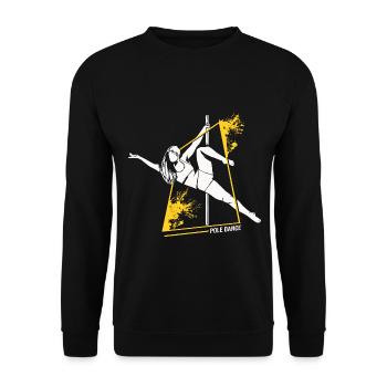 Verführerische Pole Dance Nachtclub - Unisex Pullover - Schwarz - Vorne - Alina (178cm) & Michal (187cm)