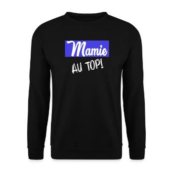 OMA. MUTTERTAG. ALLES GUTE ZUM TAG DER OMA - Unisex Pullover - Schwarz - Vorne - Alina (178cm) & Michal (187cm)
