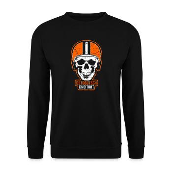 Ostdeutsch Zweitakt - Unisex Pullover - Schwarz - Vorne - Alina (178cm) & Michal (187cm)