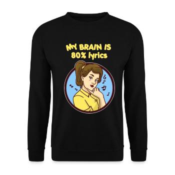 Eingängiger Ohrwurm Musikliebhaber - Unisex Pullover - Schwarz - Vorne - Alina (178cm) & Michal (187cm)