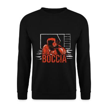 Strategischer Boccia Rollstuhlathlet - Unisex Pullover - Schwarz - Vorne - Alina (178cm) & Michal (187cm)