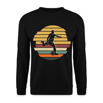 Fußballer Fußball Fußballspieler - Unisex Pullover - Schwarz - Vorne - Alina (178cm) & Michal (187cm)