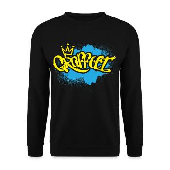 Grafitti Kind Sprayer - Unisex Pullover - Schwarz - Vorne - Alina (178cm) & Michal (187cm)