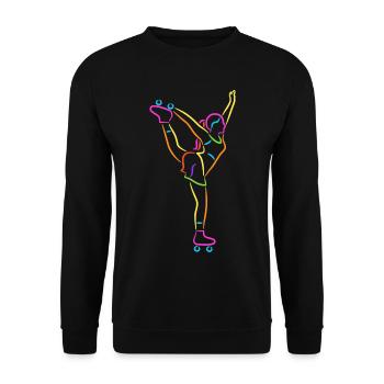 Rollschuhe Roller Skates bunt Mädchen Rollschuh - Unisex Pullover - Schwarz - Vorne - Alina (178cm) & Michal (187cm)