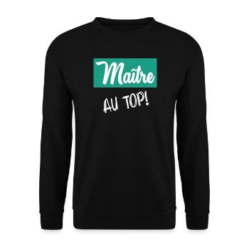 MEISTER. MEISTER - Unisex Pullover - Schwarz - Vorne - Alina (178cm) & Michal (187cm)