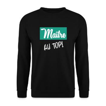 MEISTER. MEISTER - Unisex Pullover - Schwarz - Vorne - Alina (178cm) & Michal (187cm)