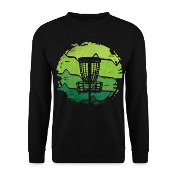 Disc Golf Spieler Frisbee Friesbeesport Discgolf - Unisex Pullover - Schwarz - Vorne - Alina (178cm) & Michal (187cm)