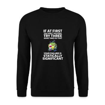 Wissenschaft Wissenschaftler - Unisex Pullover - Schwarz - Vorne - Alina (178cm) & Michal (187cm)