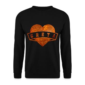 Greta - Unisex Pullover - Schwarz - Vorne - Alina (178cm) & Michal (187cm)