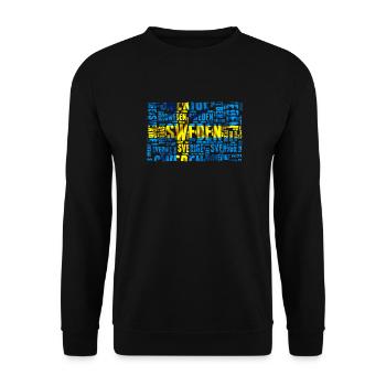 Schweden Flagge - Unisex Pullover - Schwarz - Vorne - Alina (178cm) & Michal (187cm)