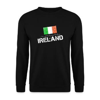 Ireland flag hearts - Unisex Pullover - Schwarz - Vorne - Alina (178cm) & Michal (187cm)