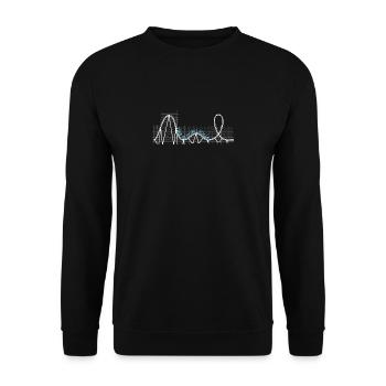 Achterbahn This is how I roll - Unisex Pullover - Schwarz - Vorne - Alina (178cm) & Michal (187cm)