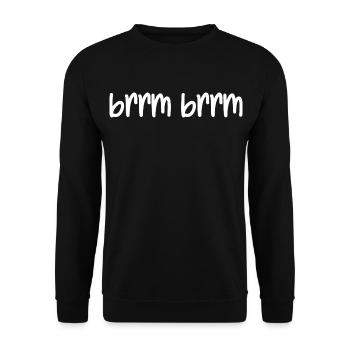 brrm brrm - Unisex Pullover - Schwarz - Vorne - Alina (178cm) & Michal (187cm)