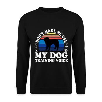 Bosnischer grobhaariger Hund Hund Silhouette Retro - Unisex Pullover - Schwarz - Vorne - Alina (178cm) & Michal (187cm)
