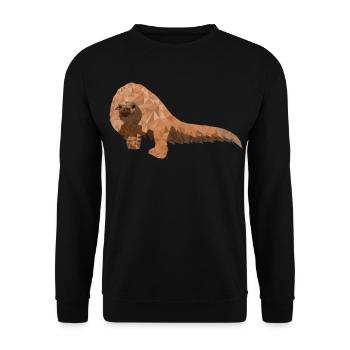 Pangolin Schuppentier bedrohte Tierart Pholidota - Unisex Pullover - Schwarz - Vorne - Alina (178cm) & Michal (187cm)