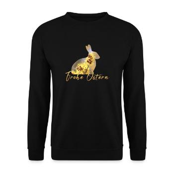 Frohe Ostern - Unisex Pullover - Schwarz - Vorne - Alina (178cm) & Michal (187cm)