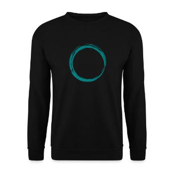 Kreis Symbol Design Bürste Anpassbar - Unisex Pullover - Schwarz - Vorne - Alina (178cm) & Michal (187cm)