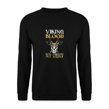 Viking Blut - Unisex Pullover - Schwarz - Vorne - Alina (178cm) & Michal (187cm)