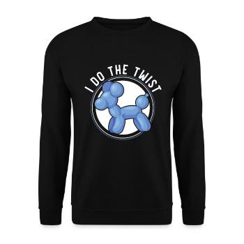 Ich mache den Twist Ballonverdrehung Ballonmodelli - Unisex Pullover - Schwarz - Vorne - Alina (178cm) & Michal (187cm)
