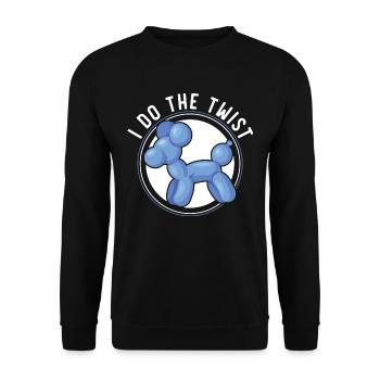Ich mache den Twist Ballonverdrehung Ballonmodelli - Unisex Pullover - Schwarz - Vorne - Alina (178cm) & Michal (187cm)