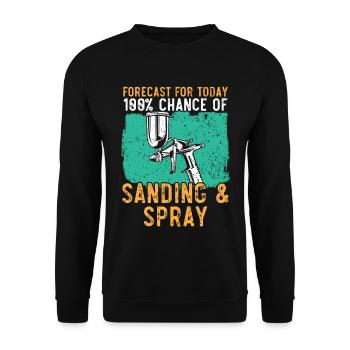 Ich kann nicht, ich habe Pläne in der Kabine Karos - Unisex Pullover - Schwarz - Vorne - Alina (178cm) & Michal (187cm)