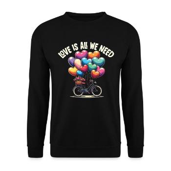 Songtexte Musikliebhaber Songwriter Musikfestival - Unisex Pullover - Schwarz - Vorne - Alina (178cm) & Michal (187cm)