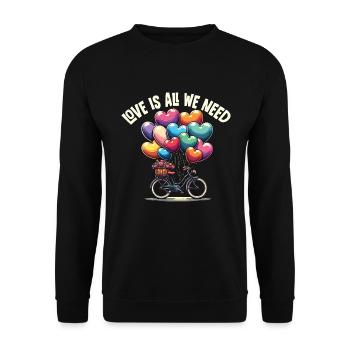 Songtexte Musikliebhaber Songwriter Musikfestival - Unisex Pullover - Schwarz - Vorne - Alina (178cm) & Michal (187cm)