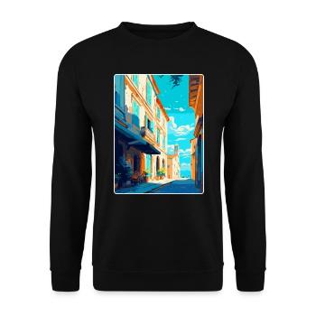 Arles Frankreich Vintage Reiseplakat WPA Souvenir - Unisex Pullover - Schwarz - Vorne - Alina (178cm) & Michal (187cm)