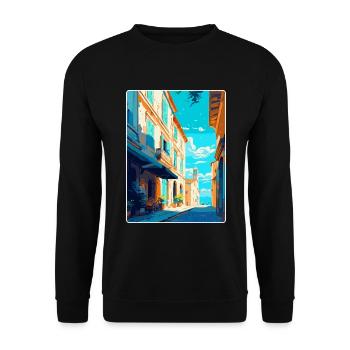 Arles France Vintage Travel Poster WPA Souvenir - Unisex Sweatshirt - black - Front - Alina (178cm) & Michal (187cm)