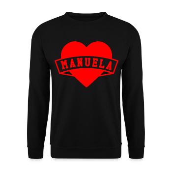 Manuela - Unisex Pullover - Schwarz - Vorne - Alina (178cm) & Michal (187cm)